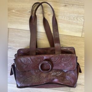 Vintage Leaders in Leather Boho Satchel